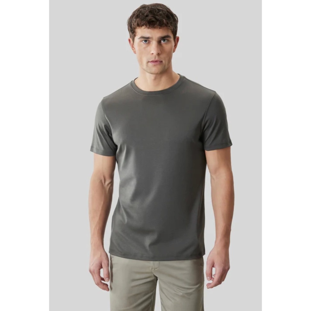 Robert Barakett Iron Tee Mens L Beluga Gray Pima Cotton Short Sleeve Crewneck